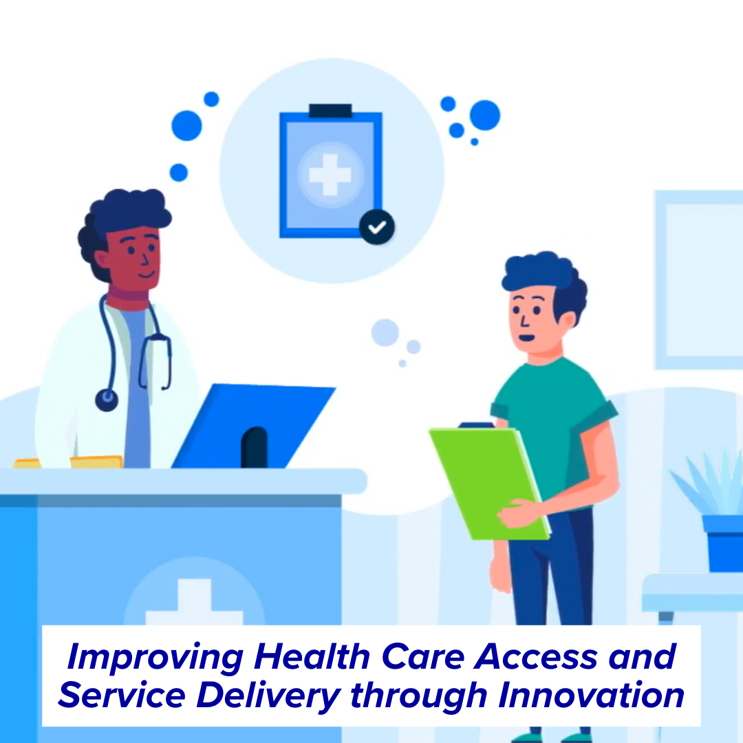 Still of an animation showing a young person speaking with a health care provider in a clinic.