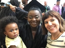 Woman graduating